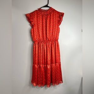 Brand New, Never Worn Bold Red Floral Boutique Dress
